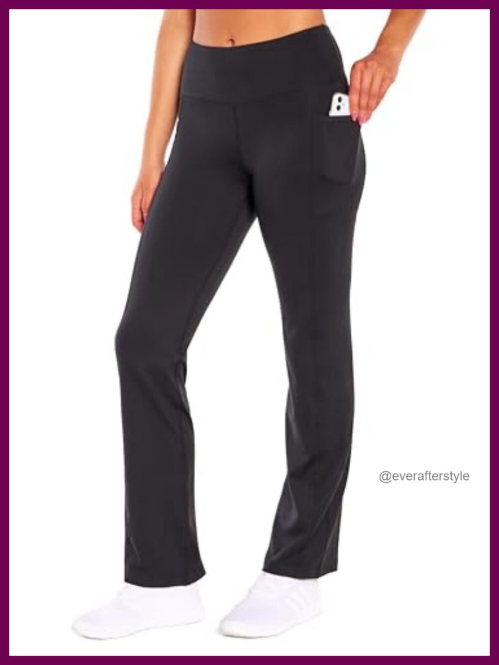High Rise Flare Pocket Leggings 92% Polyester 8% Spandex Yoga Pants